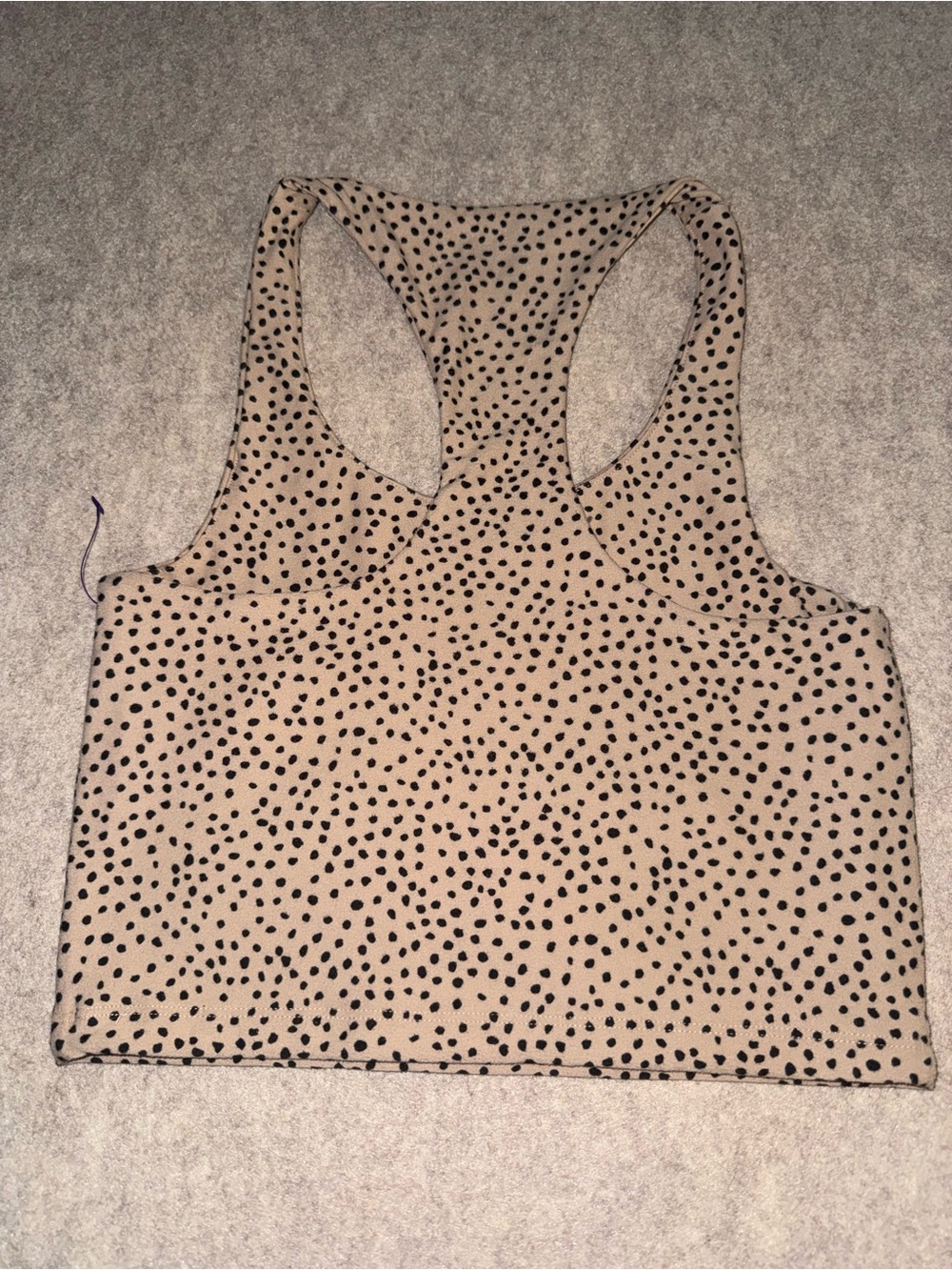 Abercrombie & Fitch Cream Tank Top with Black Dot Print - Picture 3 of 6